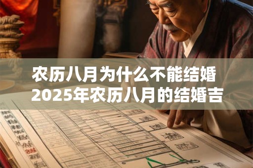 农历八月为什么不能结婚 2025年农历八月的结婚吉日有哪些