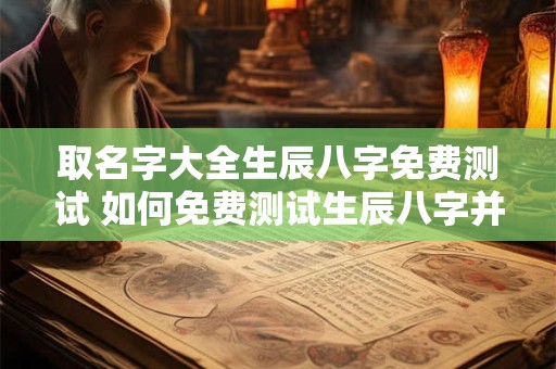 取名字大全生辰八字免费测试 如何免费测试生辰八字并起好名字