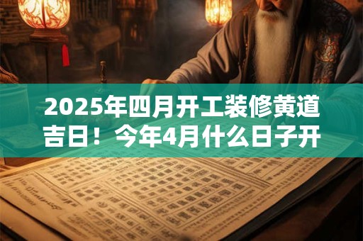2025年四月开工装修黄道吉日！今年4月什么日子开工吉利