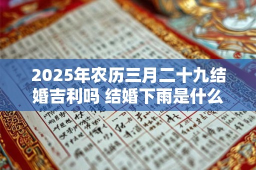 2026年农历三月二十九结婚吉利吗 结婚下雨是什么预兆
