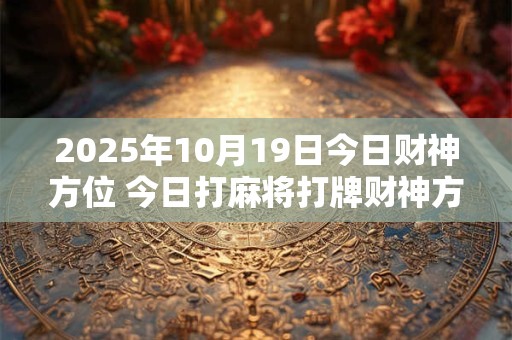 2025年10月19日今日财神方位 今日打麻将打牌财神方位！
