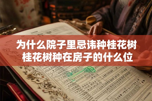 为什么院子里忌讳种桂花树 桂花树种在房子的什么位置好