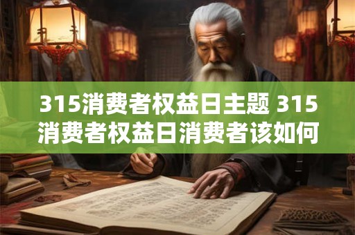 315消费者权益日主题 315消费者权益日消费者该如何维权