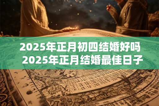 2025年正月初四结婚好吗  2025年正月结婚最佳日子