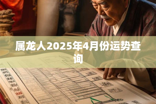 属龙人2025年4月份运势查询