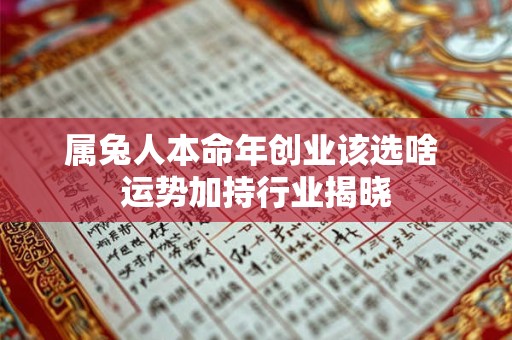 属兔人本命年创业该选啥 运势加持行业揭晓