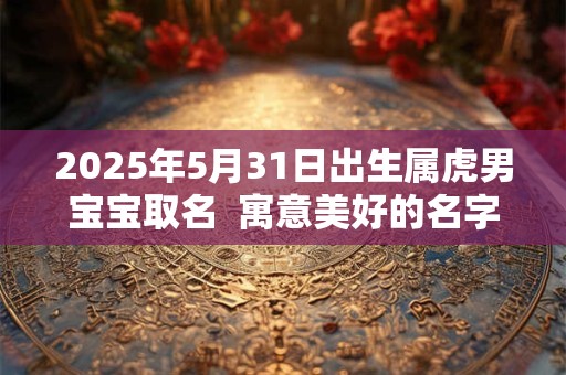 2025年5月31日出生属虎男宝宝取名  寓意美好的名字