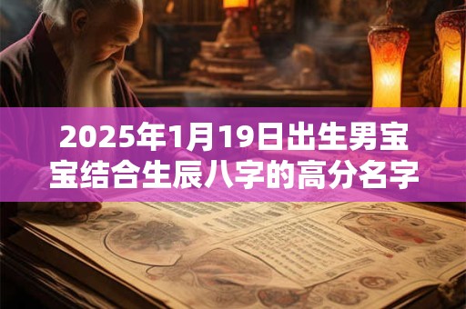 2025年1月19日出生男宝宝结合生辰八字的高分名字推荐