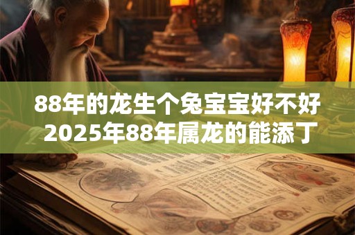 88年的龙生个兔宝宝好不好 2025年88年属龙的能添丁吗