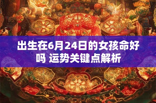 出生在6月24日的女孩命好吗 运势关键点解析