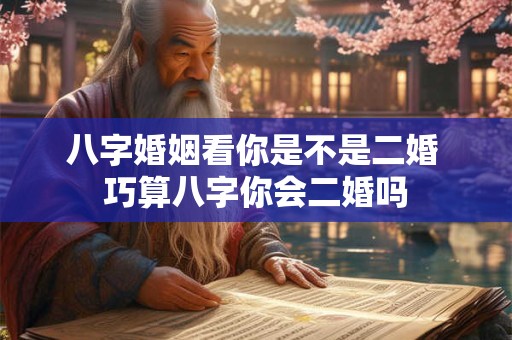 八字婚姻看你是不是二婚 巧算八字你会二婚吗