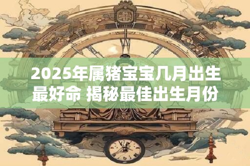 2025年属猪宝宝几月出生最好命 揭秘最佳出生月份