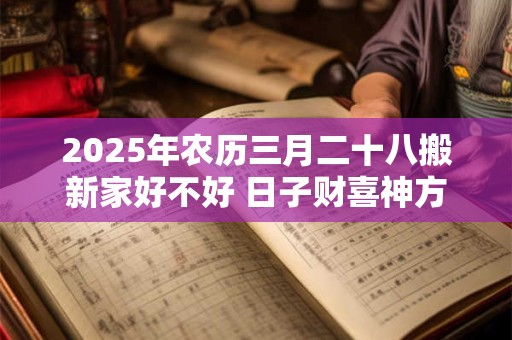 2025年农历三月二十八搬新家好不好 日子财喜神方位