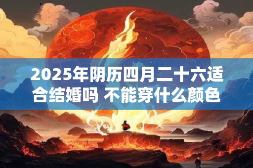 2025年阴历四月二十六适合结婚吗 不能穿什么颜色衣服