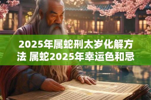 2025年属蛇刑太岁化解方法 属蛇2025年幸运色和忌讳色