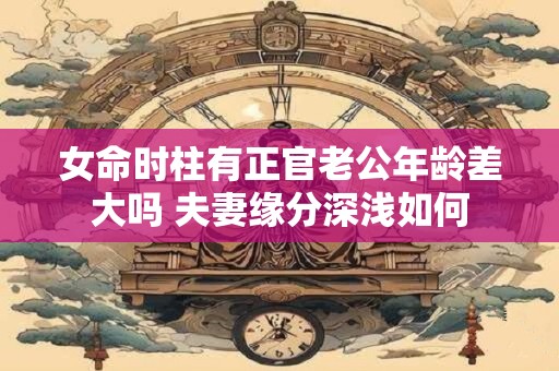 女命时柱有正官老公年龄差大吗 夫妻缘分深浅如何