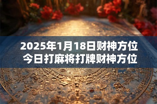 2025年1月18日财神方位 今日打麻将打牌财神方位！