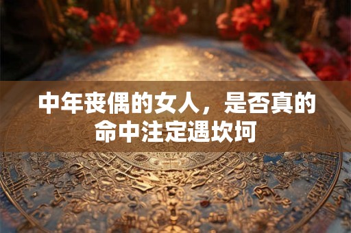 中年丧偶的女人，是否真的命中注定遇坎坷