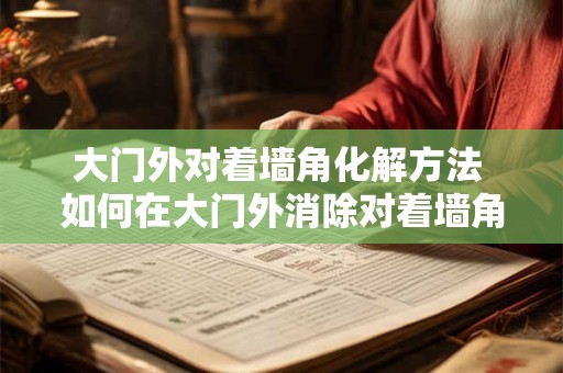 大门外对着墙角化解方法 如何在大门外消除对着墙角的不良情绪