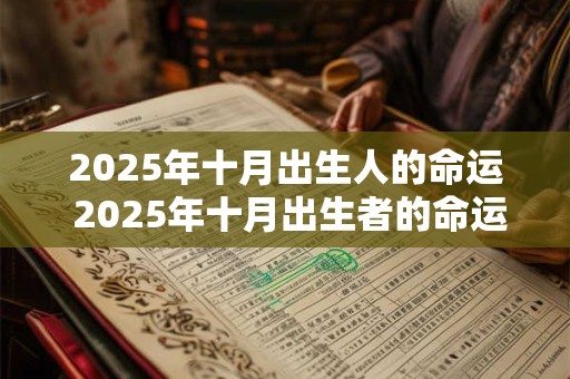 2026年十月出生人的命运 2026年十月出生者的命运如何