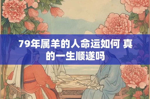 79年属羊的人命运如何 真的一生顺遂吗