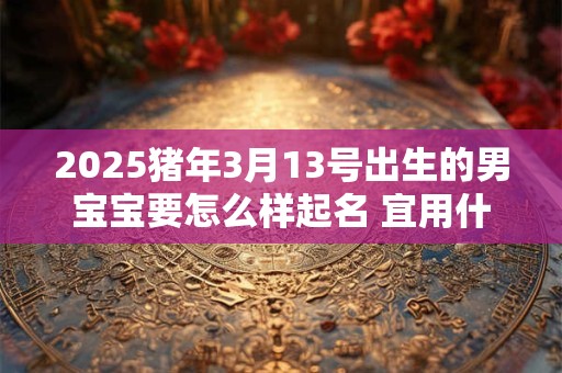 2025猪年3月13号出生的男宝宝要怎么样起名 宜用什么字