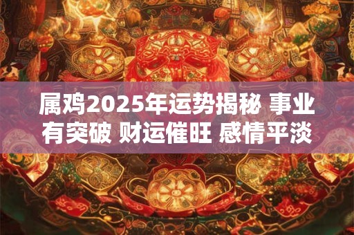 属鸡2025年运势揭秘 事业有突破 财运催旺 感情平淡有望升温