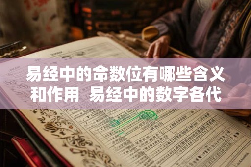易经中的命数位有哪些含义和作用  易经中的数字各代表什么意思