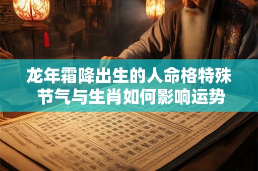 龙年霜降出生的人命格特殊 节气与生肖如何影响运势
