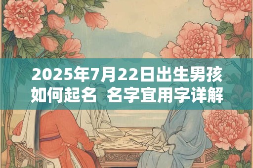 2025年7月22日出生男孩如何起名  名字宜用字详解