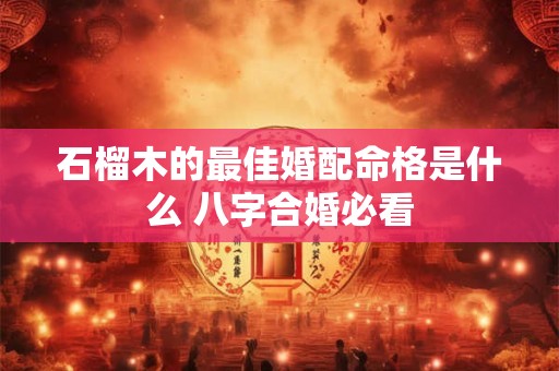 石榴木的最佳婚配命格是什么 八字合婚必看