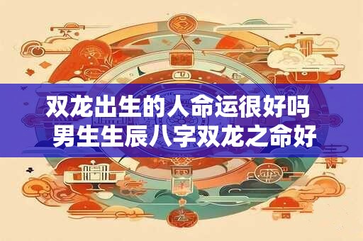 双龙出生的人命运很好吗  男生生辰八字双龙之命好不好