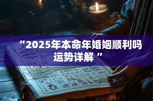 “2025年本命年婚姻顺利吗 运势详解 ”