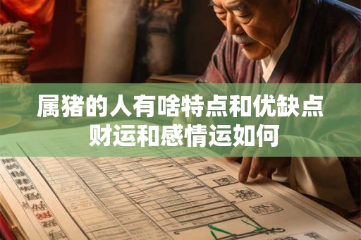 属猪的人有啥特点和优缺点 财运和感情运如何