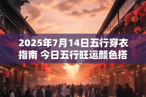 2025年7月14日五行穿衣指南 今日五行旺运颜色搭配