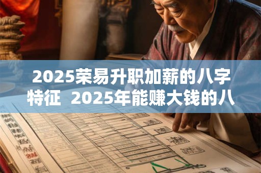 2025荣易升职加薪的八字特征  2025年能赚大钱的八字