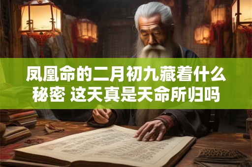 凤凰命的二月初九藏着什么秘密 这天真是天命所归吗
