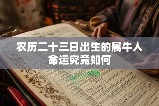 农历二十三日出生的属牛人命运究竟如何
