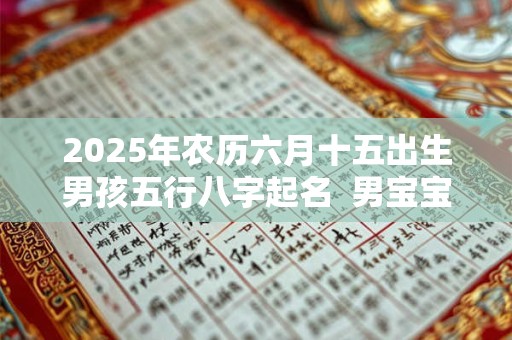 2026年农历六月十五出生男孩五行八字起名 男宝宝名字推荐 2026年农历六月十五出生男孩五行八字起名 男宝宝名字推荐