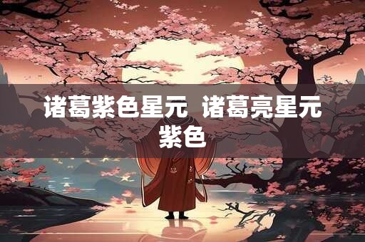 诸葛紫色星元  诸葛亮星元紫色