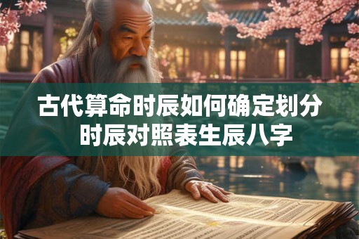 古代算命时辰如何确定划分  时辰对照表生辰八字