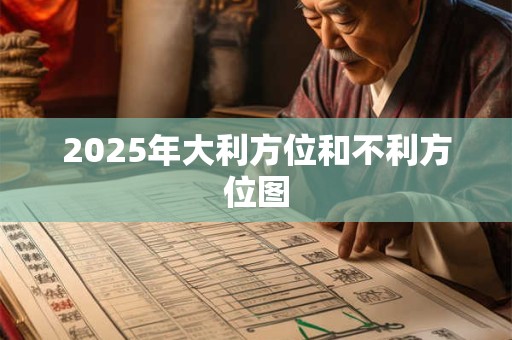 2025年大利方位和不利方位图