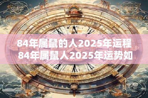84年属鼠的人2025年运程 84年属鼠人2025年运势如何
