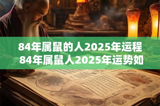 84年属鼠的人2025年运程 84年属鼠人2025年运势如何