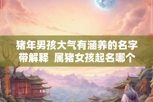 猪年男孩大气有涵养的名字带解释  属猪女孩起名哪个字最好