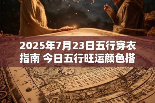 2025年7月23日五行穿衣指南 今日五行旺运颜色搭配