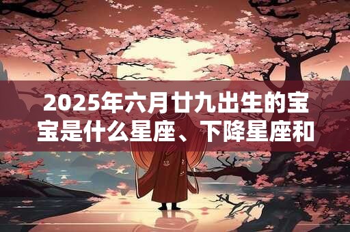2025年六月廿九出生的宝宝是什么星座、下降星座和上升星座