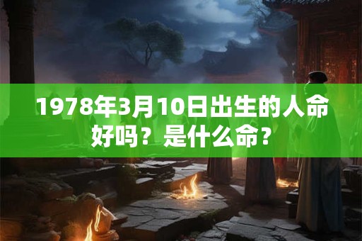 1978年3月10日出生的人命好吗？是什么命？