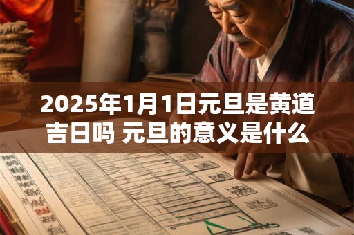 2025年1月1日元旦是黄道吉日吗 元旦的意义是什么