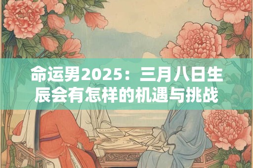命运男2025：三月八日生辰会有怎样的机遇与挑战